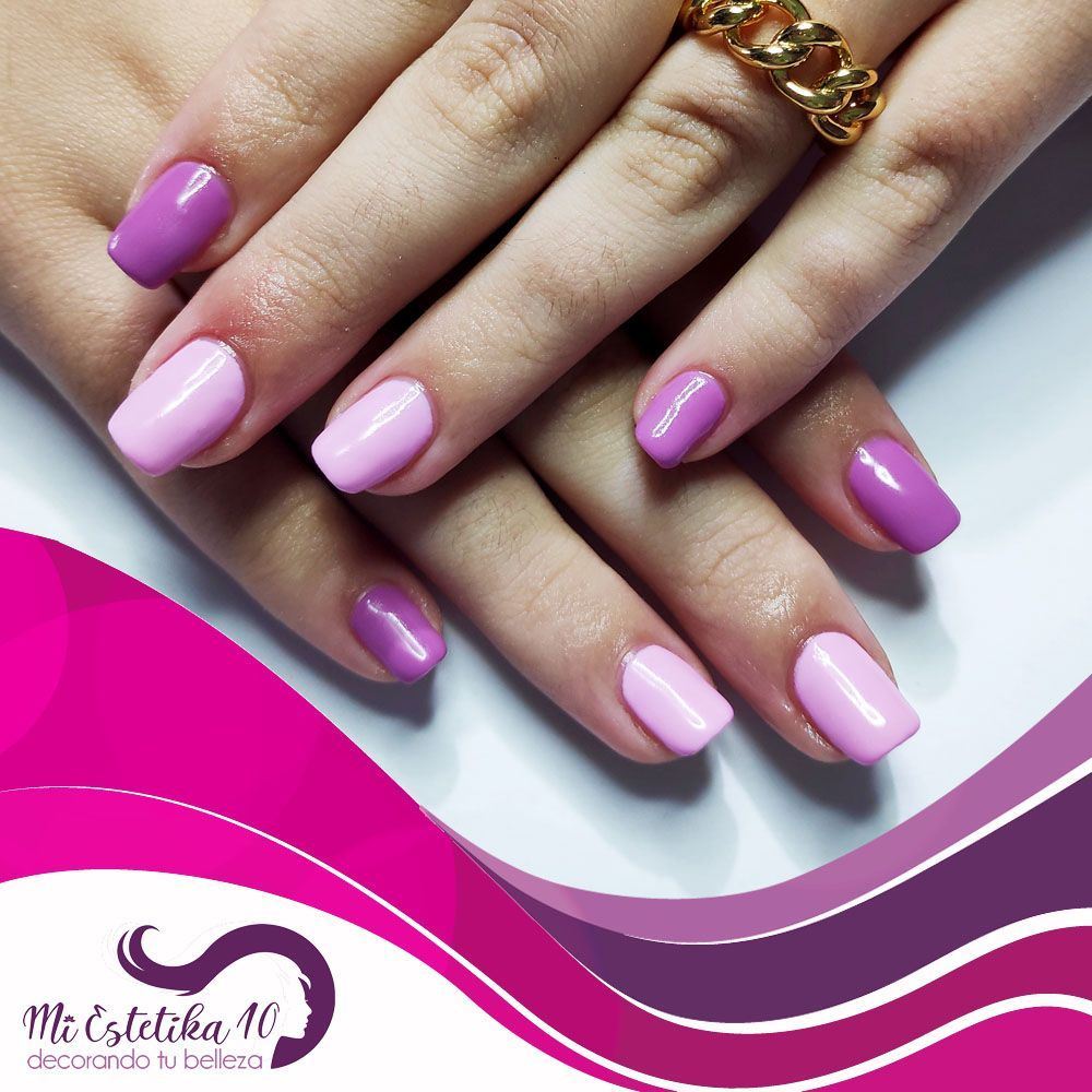 Unas-semipermanentes-lilas-y-rosas